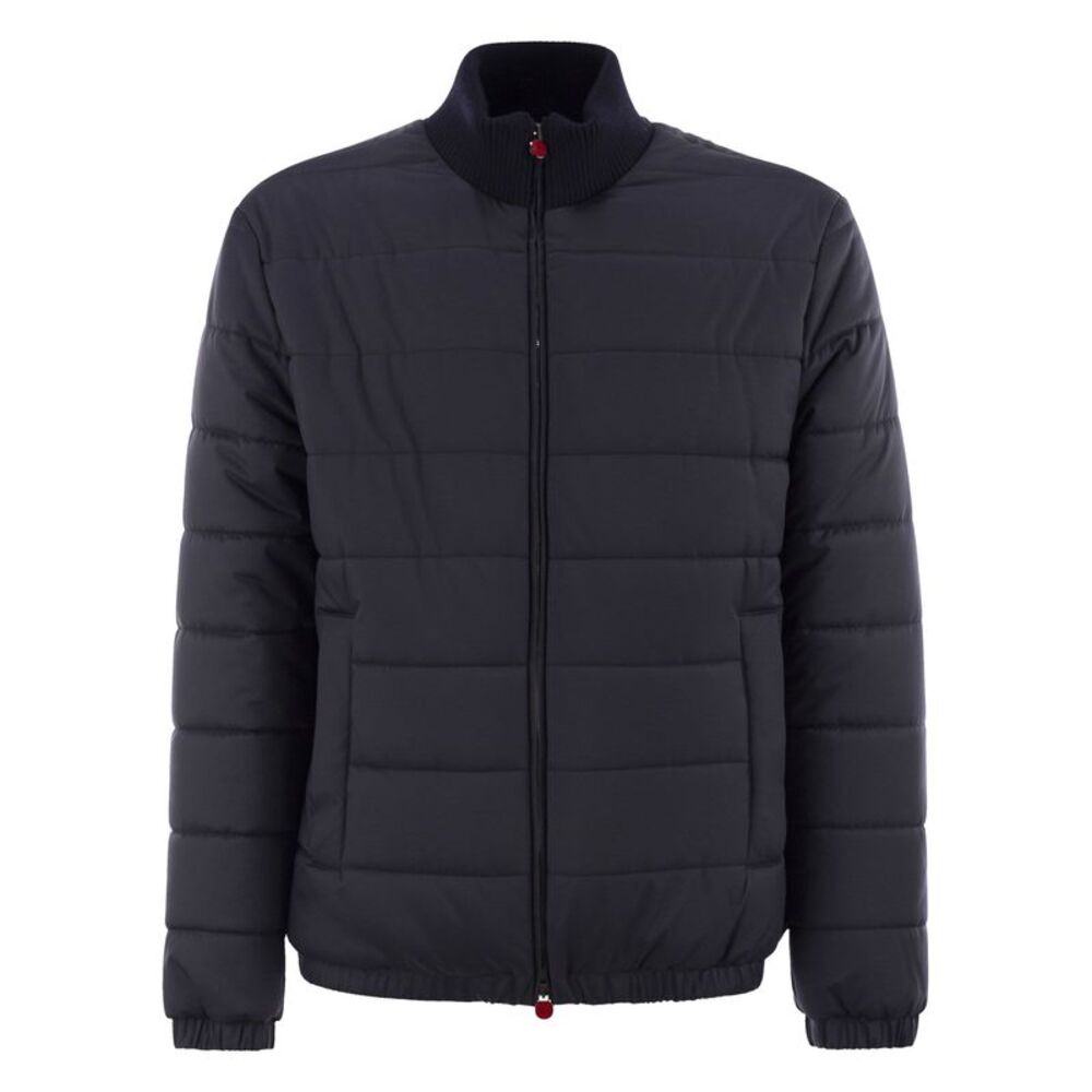 Kiton Men Technical Fabric Bomber Jacket